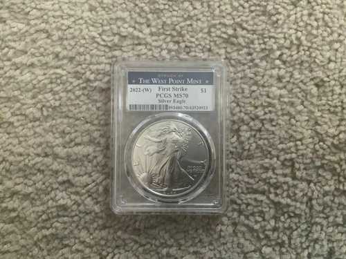 2022年（W）1ドル アメリカンシルバーイーグル PCGS MS70 FS ウェストポイントラベル ホワイトフレーム｜WORLD RESOURCE【QUEEN店】 46,860円
