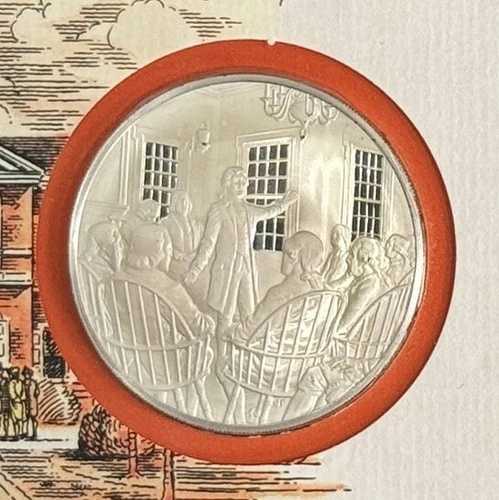 1974年 銀製プルーフ 憲法制定200周年記念 第1回大陸会議 FDCメダル｜WORLD RESOURCE【QUEEN店】
