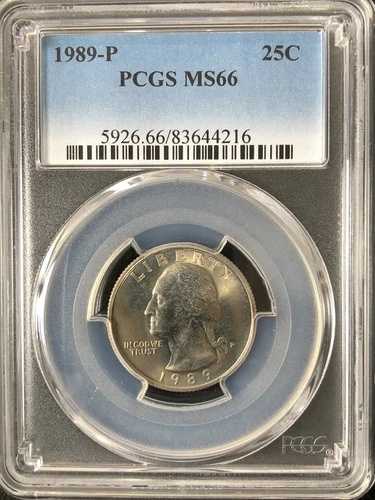 1989年Pミント 25セント ワシントン・クォーターダラー PCGS MS66 83644216|WORLD RESOURCE【QUEEN店】
