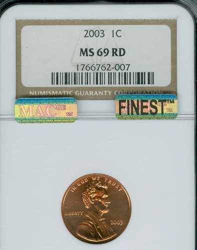 2003年リンカーンセント NGC MS69 RD MAC 最高グレード&傷なし *|WORLD RESOURCE【QUEEN店】