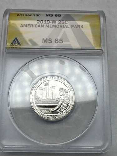 2019年 W アメリカン・メモリアル・パーク ATB クォーター-WP 限定200万枚 ANACS MS65|WORLD RESOURCE【QUEEN店】