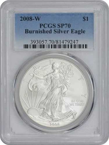 2008年Wミント 1ドル アメリカンシルバーイーグル バーニッシュド SP70 PCGS｜WORLD RESOURCE【QUEEN店】