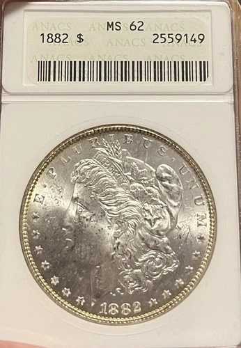 1882年ソープボックス型銀貨 ANACS MS62 モーガン銀貨|WORLD RESOURCE【QUEEN店】
