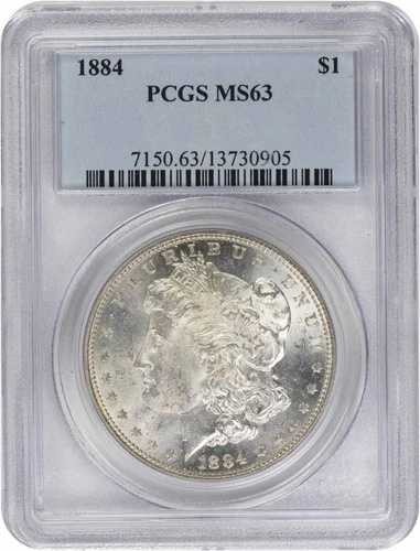 1884年モルガン銀貨 MS63 PCGS｜WORLD RESOURCE【QUEEN店】