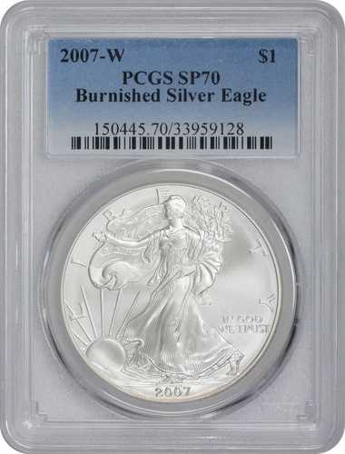 2007年Wミント 1ドル アメリカンシルバーイーグル バーニッシュド SP70 PCGS|WORLD RESOURCE【QUEEN店】