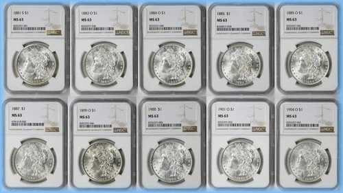 MS63 モーガン銀貨 ~ PCGS NGC ~ 1878-1904 ~ P S O 造幣局 ~ 1枚|WORLD RESOURCE【QUEEN店】