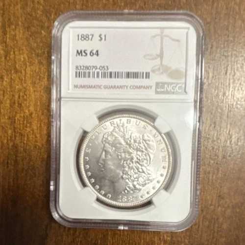 1887年 モルガン・ダラー 1ドル MS 64 NGC シルバー フィラデルフィア KM#110｜WORLD RESOURCE【QUEEN店】
