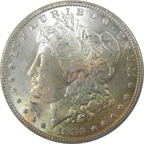 1883年 モーガン銀貨 未使用ミントステート トーンあり SKU:I24722|WORLD RESOURCE【QUEEN店】