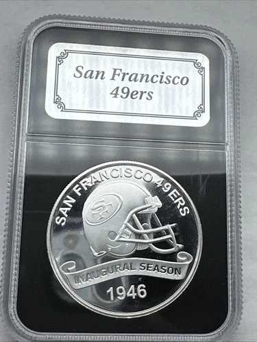 サンフランシスコ・フォーティナイナーズ NFL フットボール 1946年創設シーズン 1オンス .999 銀貨|WORLD RESOURCE【QUEEN店】