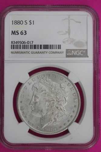1880年 S MS 63 リバティ・モーガン銀貨 NGC鑑定済み グレード1010|WORLD RESOURCE【QUEEN店】