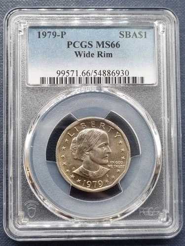 1979年 P スーザン・B・アンソニー ドル 1ドル ニアデート ワイドリム 高グレード PCGS MS66 #94806｜WORLD RESOURCE【QUEEN店】