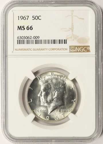 1967 50セント ケネディシルバー 1/2ドル NGC MS66-|WORLD RESOURCE【QUEEN店】
