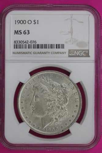 1900年 O MS 63 リバティ・モーガン銀貨 NGC鑑定済み 本物 1097｜WORLD RESOURCE【QUEEN店】
