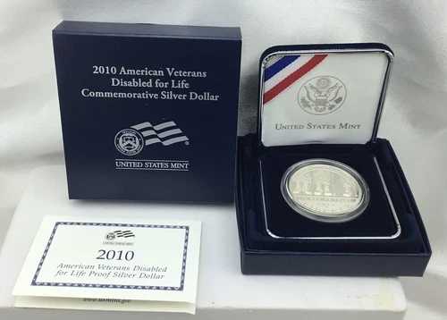 2010年 アメリカ退役軍人生涯障害者記念銀貨(鑑定書・箱付き)|WORLD RESOURCE【QUEEN店】