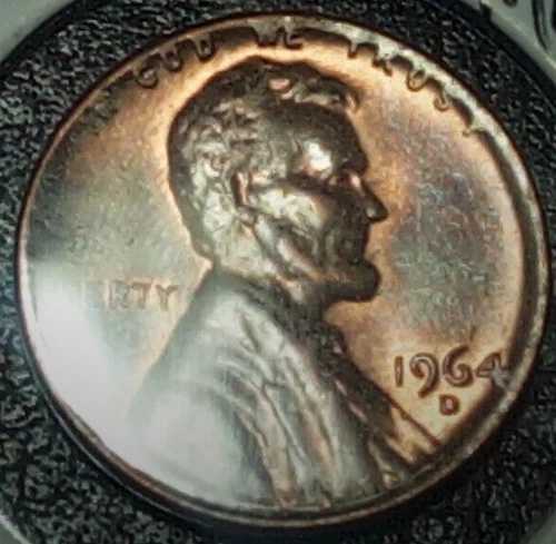 UNC 1964年デンバー造幣局 ブロードストライクエラー銅貨 リンカーンウィート 1セント|WORLD RESOURCE【QUEEN店】