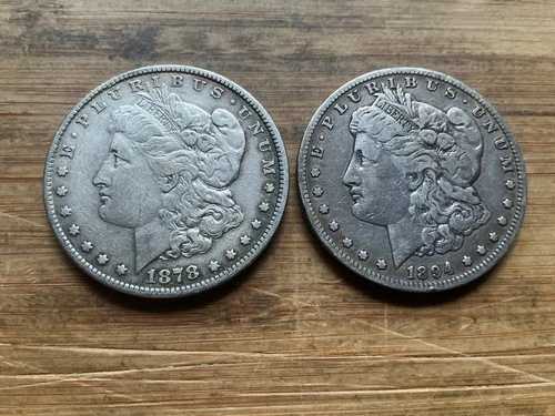 US モーガンシルバー ドル 2 コイン 流通詳細 1904 年以前 ロット W1-｜WORLD RESOURCE【QUEEN店】