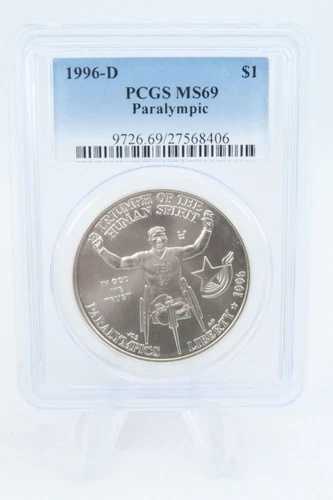 1996年Dミント PCGS MS69 パラリンピック記念銀貨(現代版)|WORLD RESOURCE【QUEEN店】