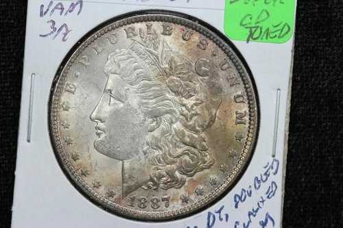 1887年モルガン・ダラー VAM-3A 日付が近い 1と6の二重刻印 衝突ダイ 2B8X|WORLD RESOURCE【QUEEN店】