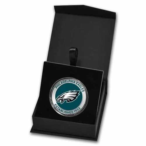 NFL フィラデルフィア・イーグルス 1オンス シルバーカラーラウンドコイン（箱付き）｜WORLD RESOURCE【QUEEN店】