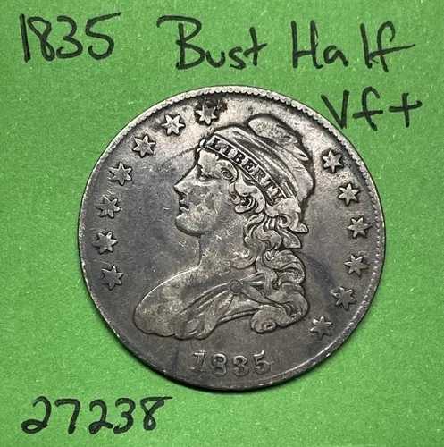 1835年 キャップドバスト シルバー ハーフダラー 50セント Vf 極美品 米国タイプコイン｜WORLD RESOURCE【QUEEN店】