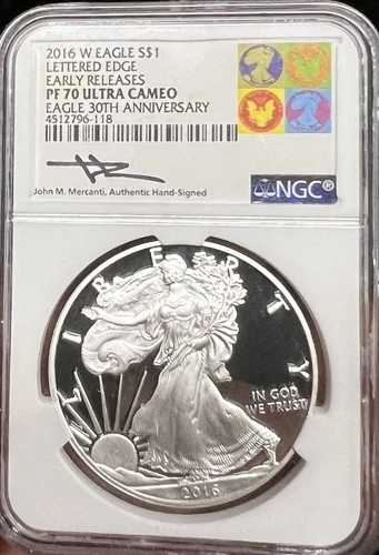 2016-W NGC PF70 ULTRA CAMEO 30周年記念 レタードエッジ MERCANTI 早期リリース Mr. C|WORLD RESOURCE【QUEEN店】