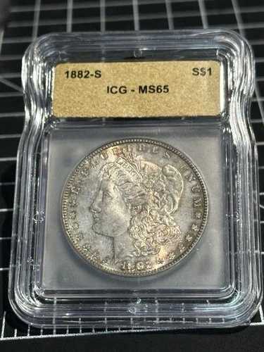 1882年-S モーガンシルバー ドル S $1 ICG MS65-｜WORLD RESOURCE【QUEEN店】 58,740円