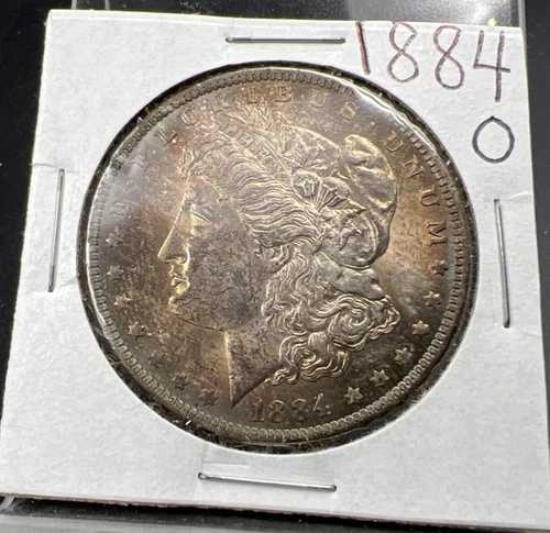 1884年 O 1ドル モーガン銀貨 BU UNC 良好なトーン トナー SK#1A｜WORLD RESOURCE【QUEEN店】