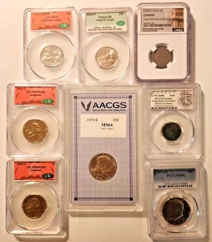 巨大認定コインロット (8 スラブ)CAC NGC PCGS ボストンティーパーティーディット -|WORLD RESOURCE【QUEEN店】