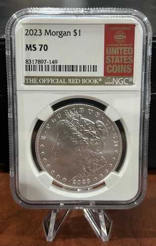 2023年 モーガンシルバー ドル NGC MS70 公式レッドブック-｜WORLD RESOURCE【QUEEN店】
