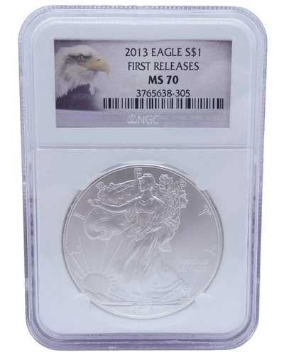 2013年アメリカンイーグル銀貨1ドル硬貨 初回発行 - NGC MS 70｜WORLD RESOURCE【QUEEN店】