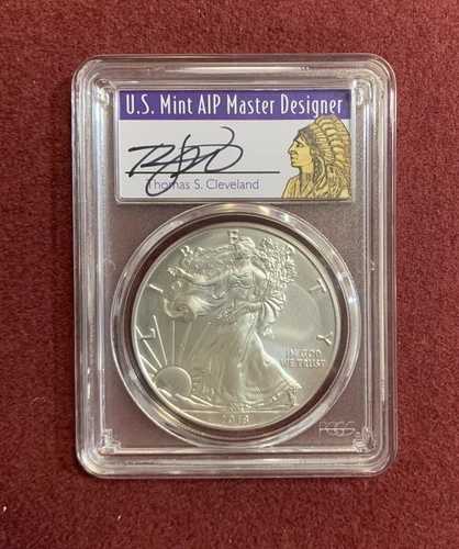 2018-W 1ドル 磨き仕上げシルバーイーグル PCGS SP70 FDOI クリーブランド署名｜WORLD RESOURCE【QUEEN店】