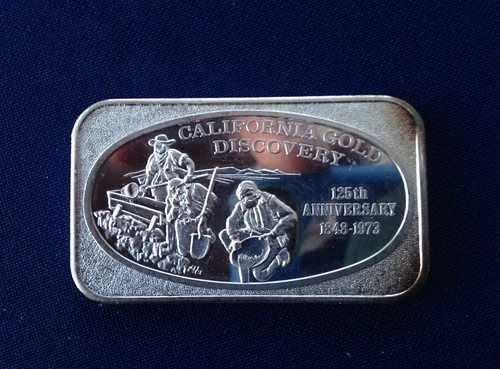 1973年 USSC カリフォルニア金発見 1848-1973 シルバーアートバー E4163｜WORLD RESOURCE【QUEEN店】