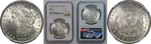 1878-7年 TF 1879年モルガンドルの裏面 NGC MS-61|WORLD RESOURCE【QUEEN店】