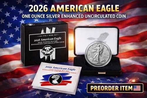 先行販売 - 2026年 アメリカンイーグル銀貨 1オンス エンハンスド・アンサーキュレーテッドコイン｜WORLD RESOURCE【QUEEN店】 64,735円