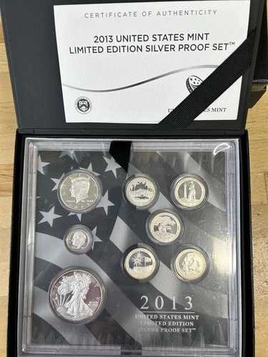 2013年限定版銀貨プルーフセット 米国造幣局 8枚入り オリジナルパッケージ入り コインにトーンあり｜WORLD RESOURCE【QUEEN店】