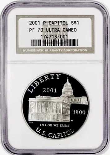 2001-P キャピトルビジターセンター シルバーダラー NGC PF70 完璧な品質！｜WORLD RESOURCE【QUEEN店】
