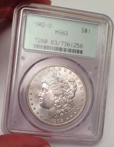 1902年Oミント モーガン銀貨 - PCGS 2.1A OGH MS63 - 希少なスラブ入り!(1989年10月~12月)|WORLD RESOURCE【QUEEN店】