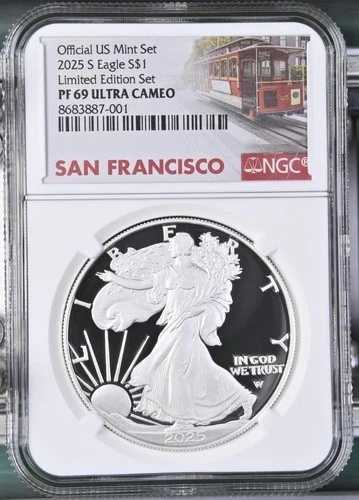 2025 S シルバー アメリカン イーグル 1 ドル限定版セット NGC PF69 ウルトラ カメオ #854 !｜WORLD RESOURCE【QUEEN店】
