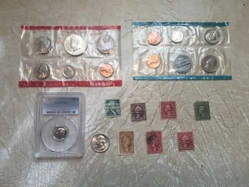 1961年 PCGS PR67 10セント 1961年 25セント銀貨 1968年 未使用切手セット PDS 75枚 1900年ロット｜WORLD RESOURCE【QUEEN店】 64,735円
