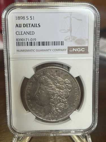 1898年Sミント モーガン銀貨 サンフランシスコ造幣局 NGC鑑定済み AU(準未使用) 詳細 クリーニング済み 美品|WORLD RESOURCE【QUEEN店】