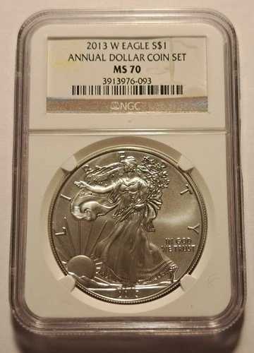 2013年Wミント発行 年間ドル硬貨セット シルバーイーグル 1ドル NGC MS70 磨き仕上げ 未使用 希少ドル|WORLD RESOURCE【QUEEN店】