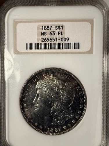 1887年モルガン銀貨 MS63PL、NGC鑑定済み。(14430)｜WORLD RESOURCE【QUEEN店】