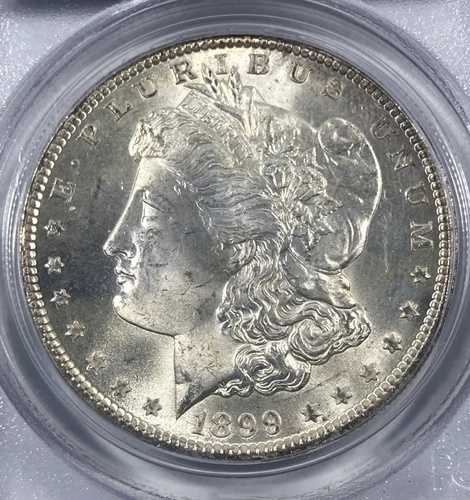 1899年Oミント モーガン銀貨 1.00ドル。PCGS MS 65。オールドグリーンラベル。｜WORLD RESOURCE【QUEEN店】
