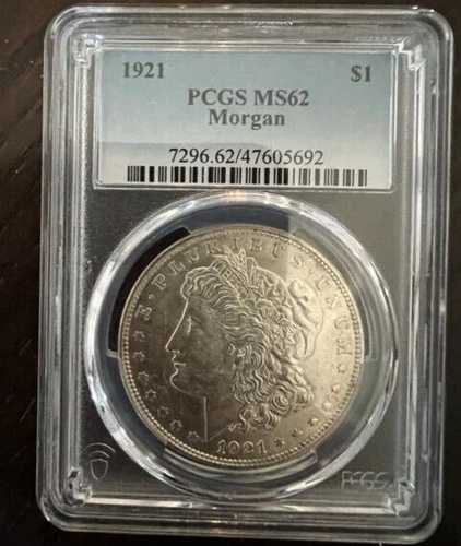 1921年Pミント | PCGS MS62 | モーガン銀貨 | 1ドル米国コイン | ホワイトブラスト|WORLD RESOURCE【QUEEN店】