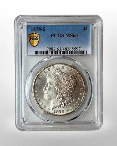 1878年Sミント モーガン銀貨 PCGS MS63 コバルトブルー - 両面ともゴージャスなトーン|WORLD RESOURCE【QUEEN店】