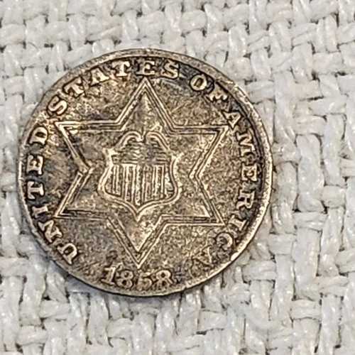 1858年米国111セント硬貨（星と矢の模様入り、変色あり）｜WORLD RESOURCE【QUEEN店】