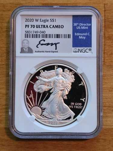 2020年 W シルバー ウルトラ カメオ イーグル .999 1ドル PF-70 NGC 1トロイオンス T-1 サイン入り｜WORLD RESOURCE【QUEEN店】
