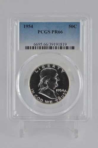 PR66 1954年 PCGS鑑定済み フランクリン銀貨 ハーフダラー プルーフ 未流通コイン #819｜WORLD RESOURCE【QUEEN店】