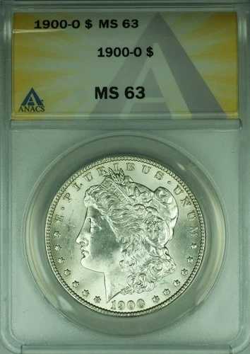 1900年Oミント モーガン銀貨 1ドル硬貨 ANACS MS-63 (45B)｜WORLD RESOURCE【QUEEN店】