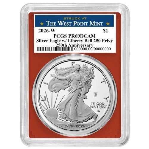 2026-W プルーフ 1ドル アメリカンシルバーイーグル PCGS PR69DCAM ウェストポイントラベル レッドフレーム｜WORLD RESOURCE【QUEEN店】